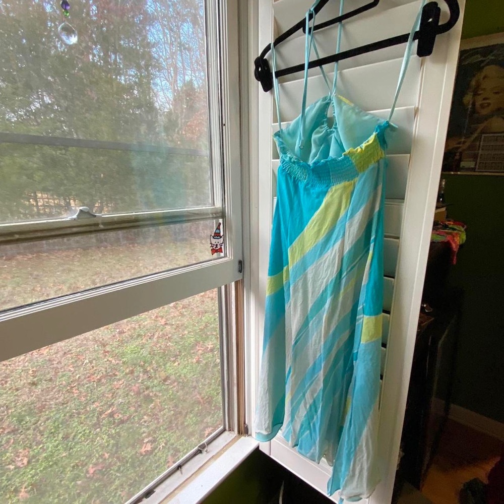 express silk halter sundress